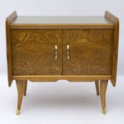 Pair of Art Deco Italian Bedside Tables White Ash Briar, 1920s