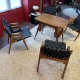 1 Table and 4 chairs/armchairs - Jens RISOM - Knoll 1949 - Scandinavian Design
