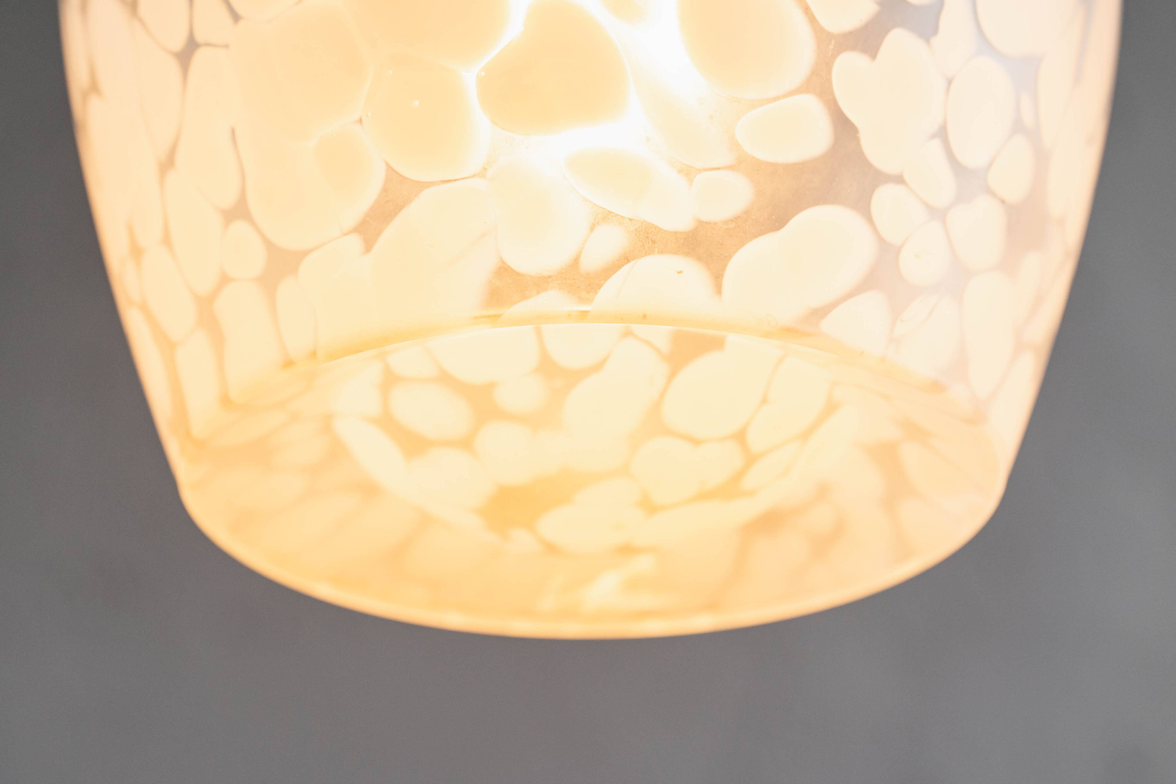 Czechoslovak Flakestone Glass Hanging Lamp, 1970s