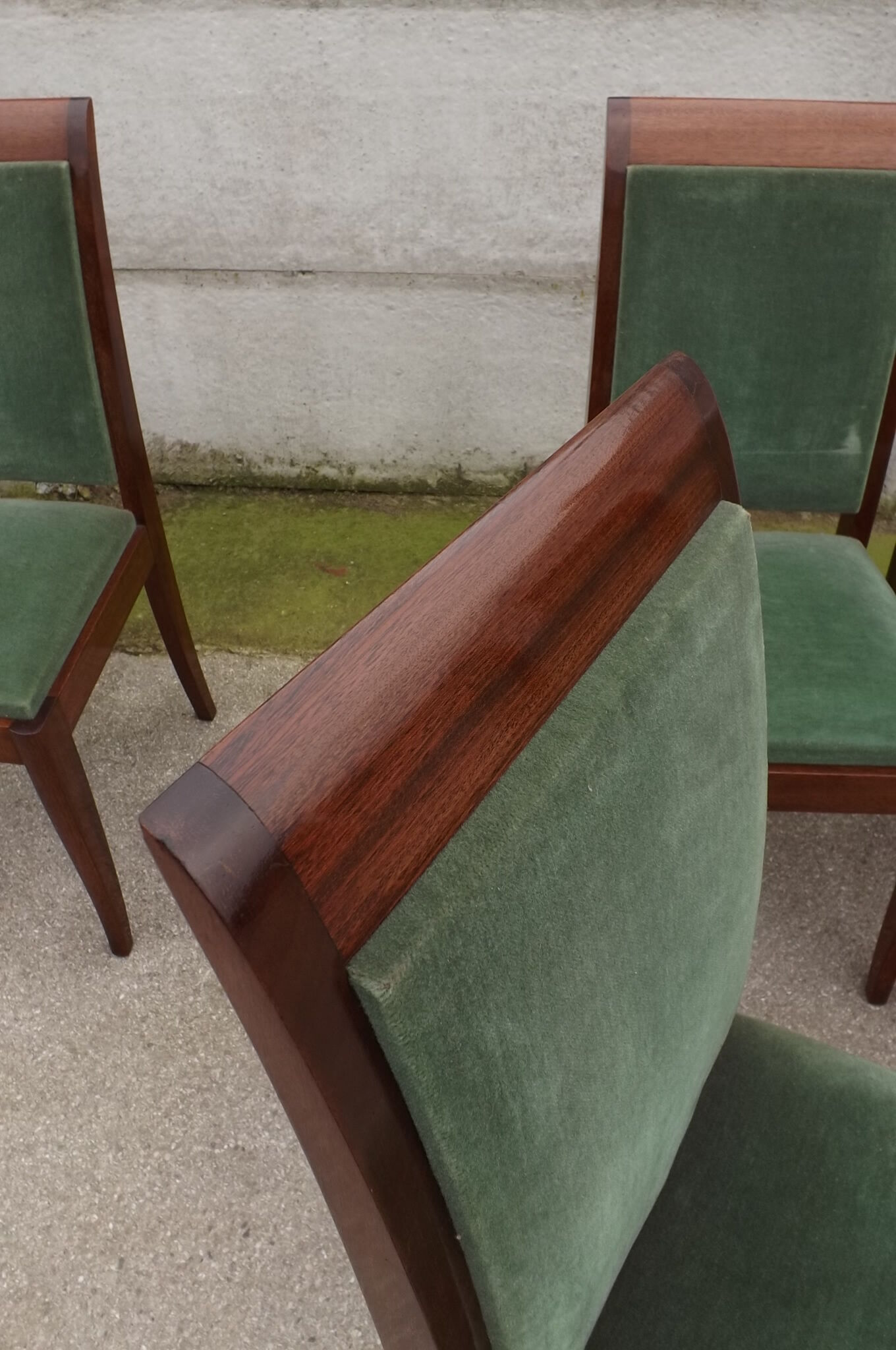 6 chairs  Gaston fish art deco 1930/1940