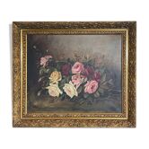 Huile sur toile Roses