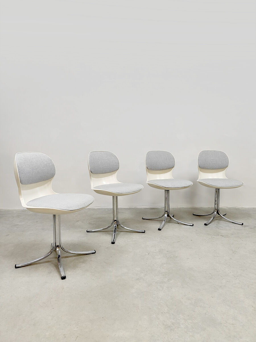 Chaises de bureau de salle à manger vintage space age