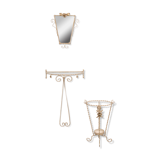 Wrought Iron Hall Set France 1950s