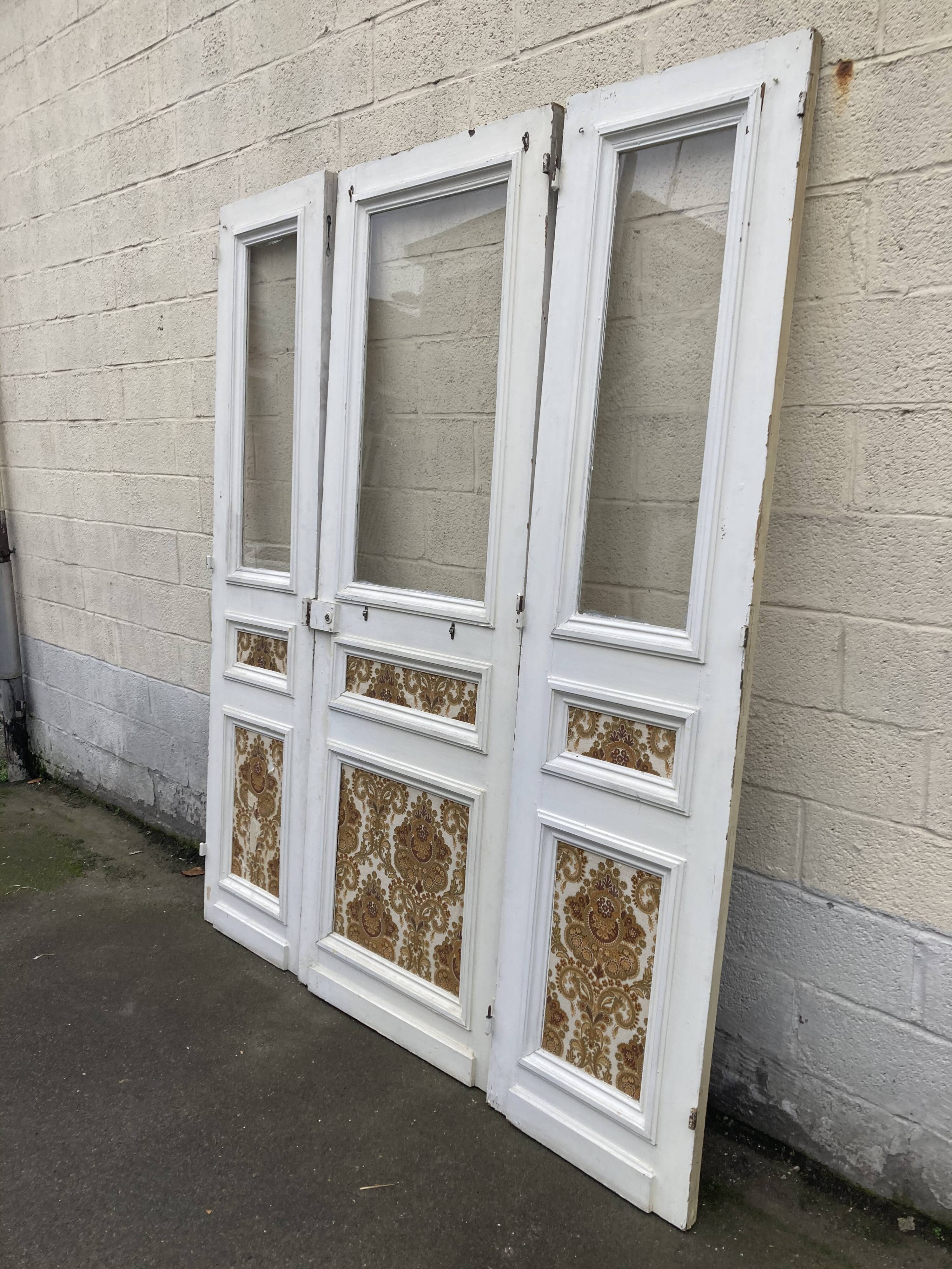 Series of three glass doors