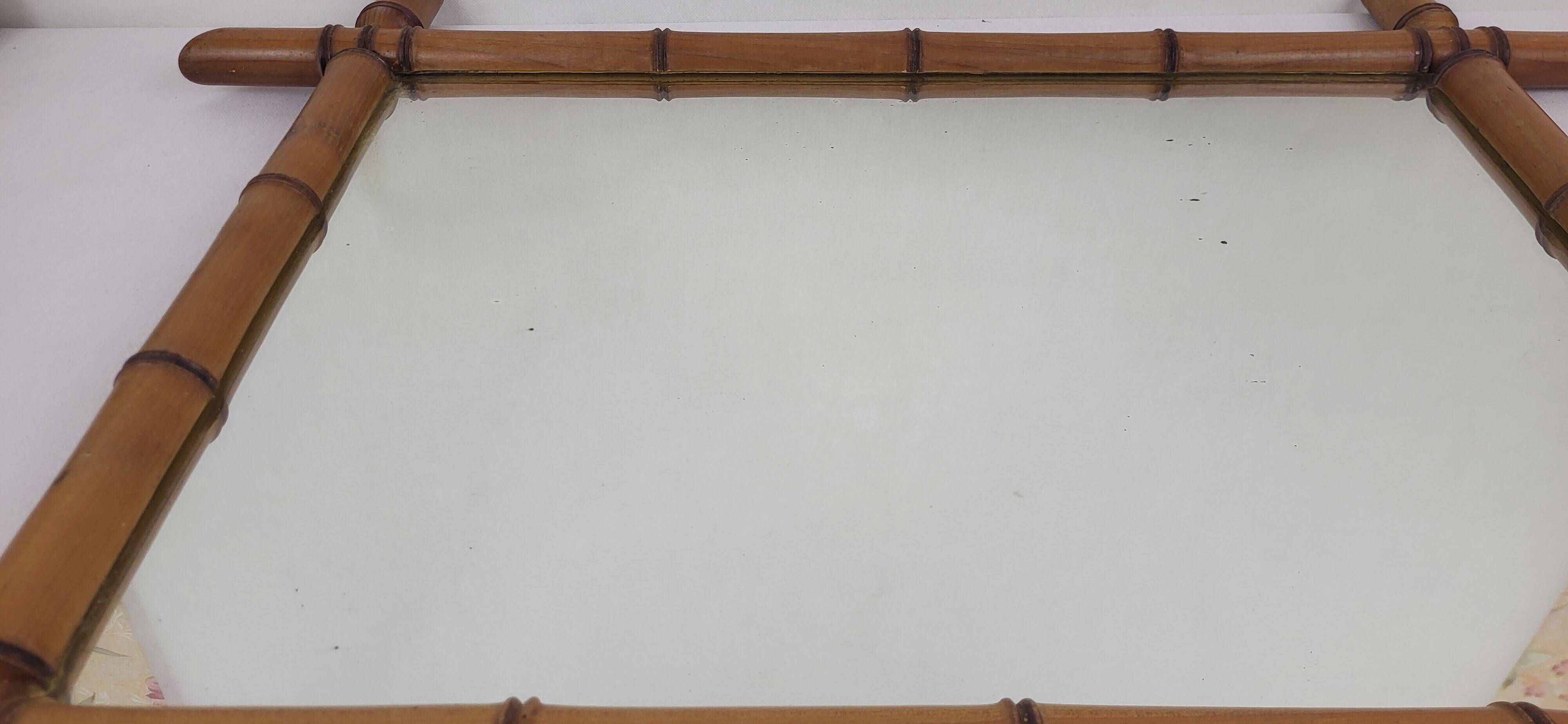 Bamboo mirror 1900 58*74 cm.