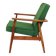 Mid Century Lounge Chair Vintage Moss Wool, Poland 1960