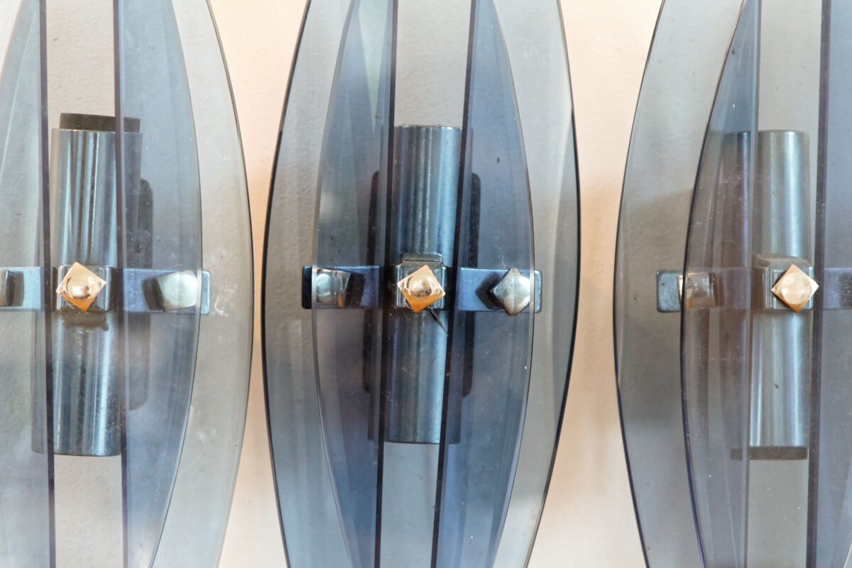 Set of 4 vintage wall lamps, Italian design