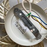 80s gold metal flower wall light