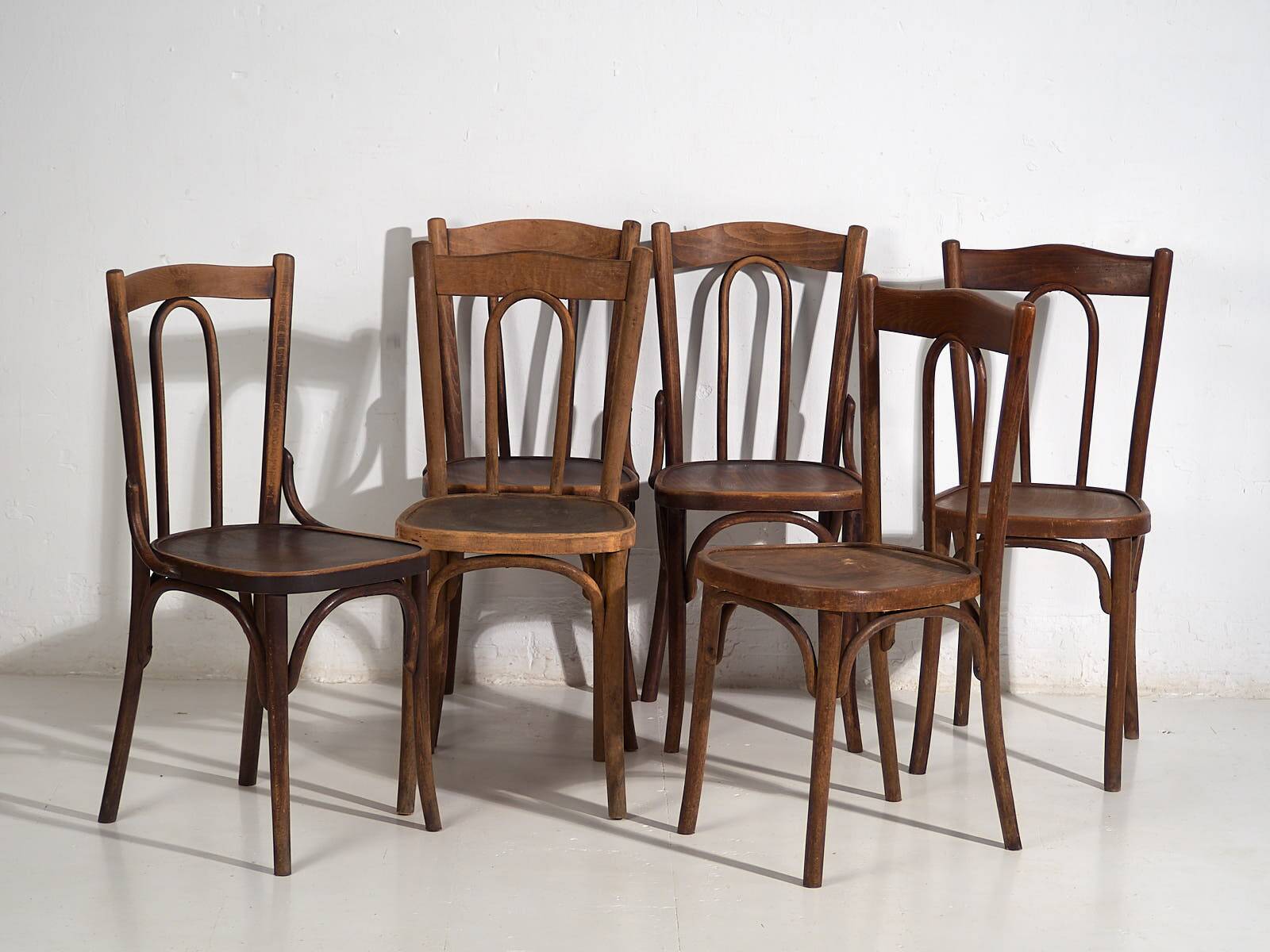Antique dining chairs (c. 1920). Set of 6, no. 2
