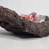 Empty pocket in vintage enamelled lava stone, 20 cm