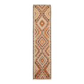 Tapis kilim vintage Herki tissé à la main en Turquie 90 cm x 344 cm