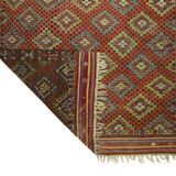 Area kilim rug ,vintage wool turkish handknotted kilim, 297 cmx 200 cm rug