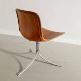 Vintage Danish Mid Century Brown Leather "PK 9" Chair Poul Kjaerholm, 1960s