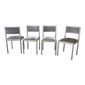 Set of 4 vintage metal chairs