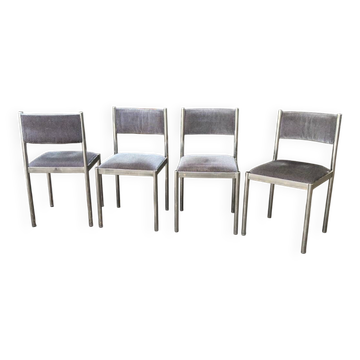 Set of 4 vintage metal chairs