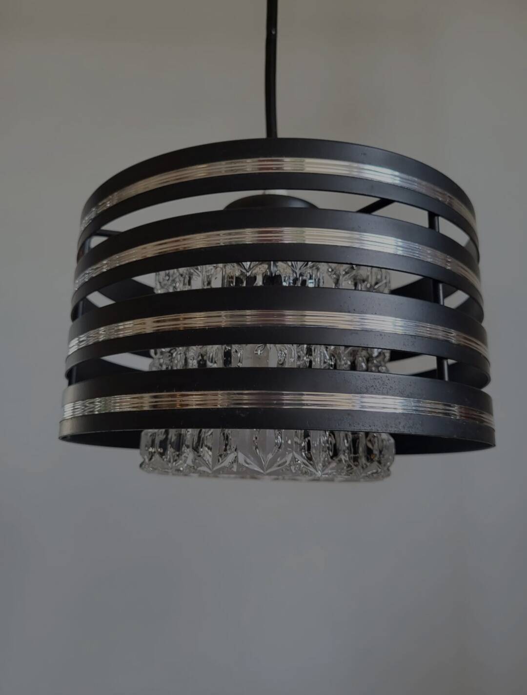 Lampe à suspension design vintage, Hillebrand, vermoedelijk jaren 80