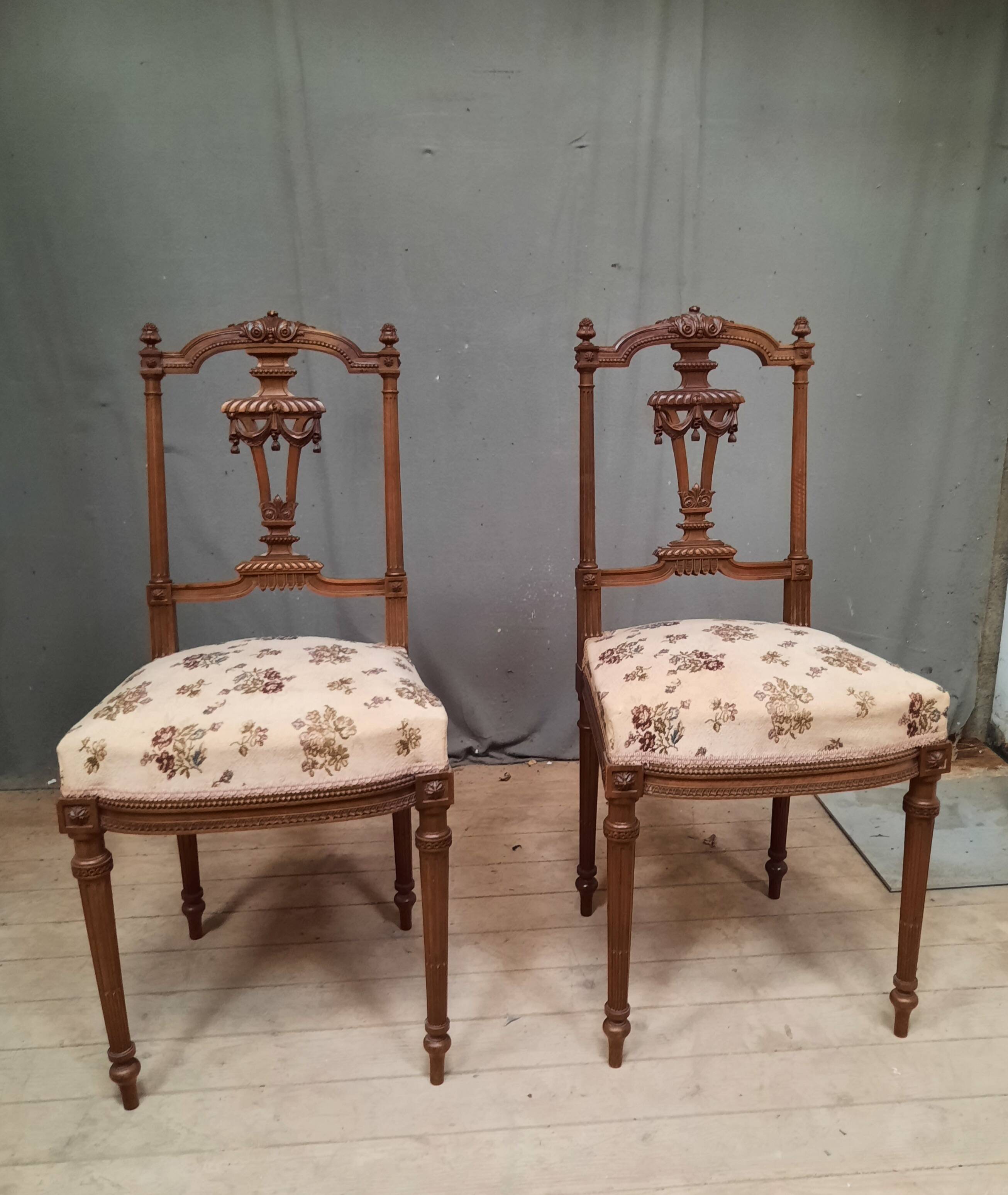 Pair of finely carved chairs