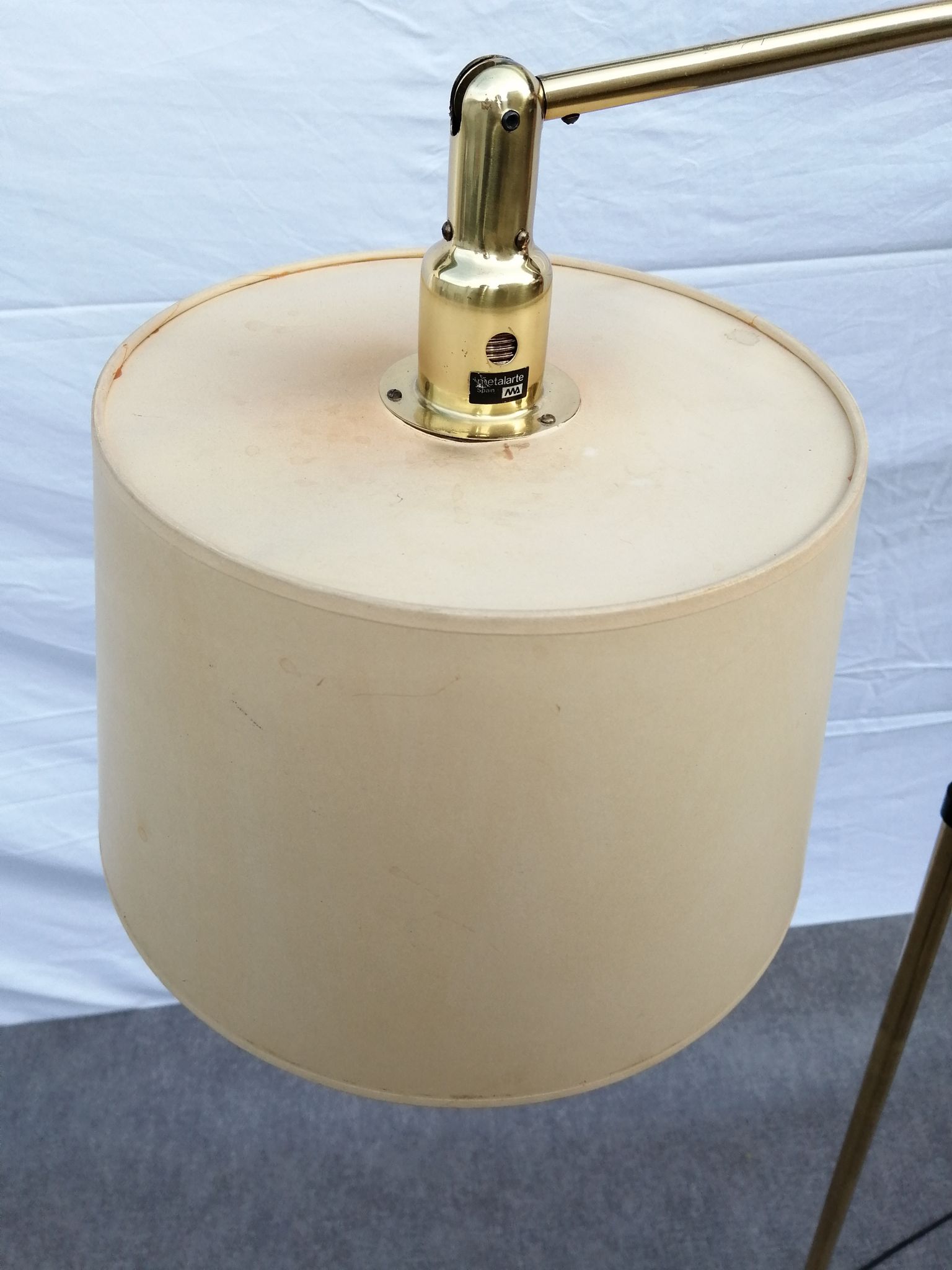 Brass floor lamp MetalArte Spain vintage 70 year