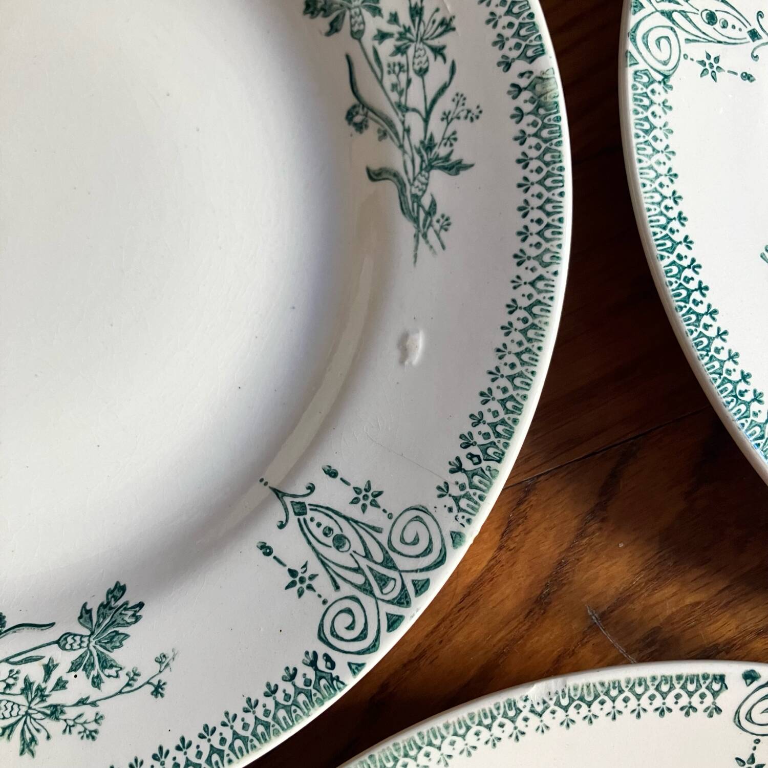 3 Terre de Fer soup plates