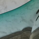 Coupe en verre ambré et vert