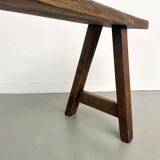 Antique bench in solid walnut