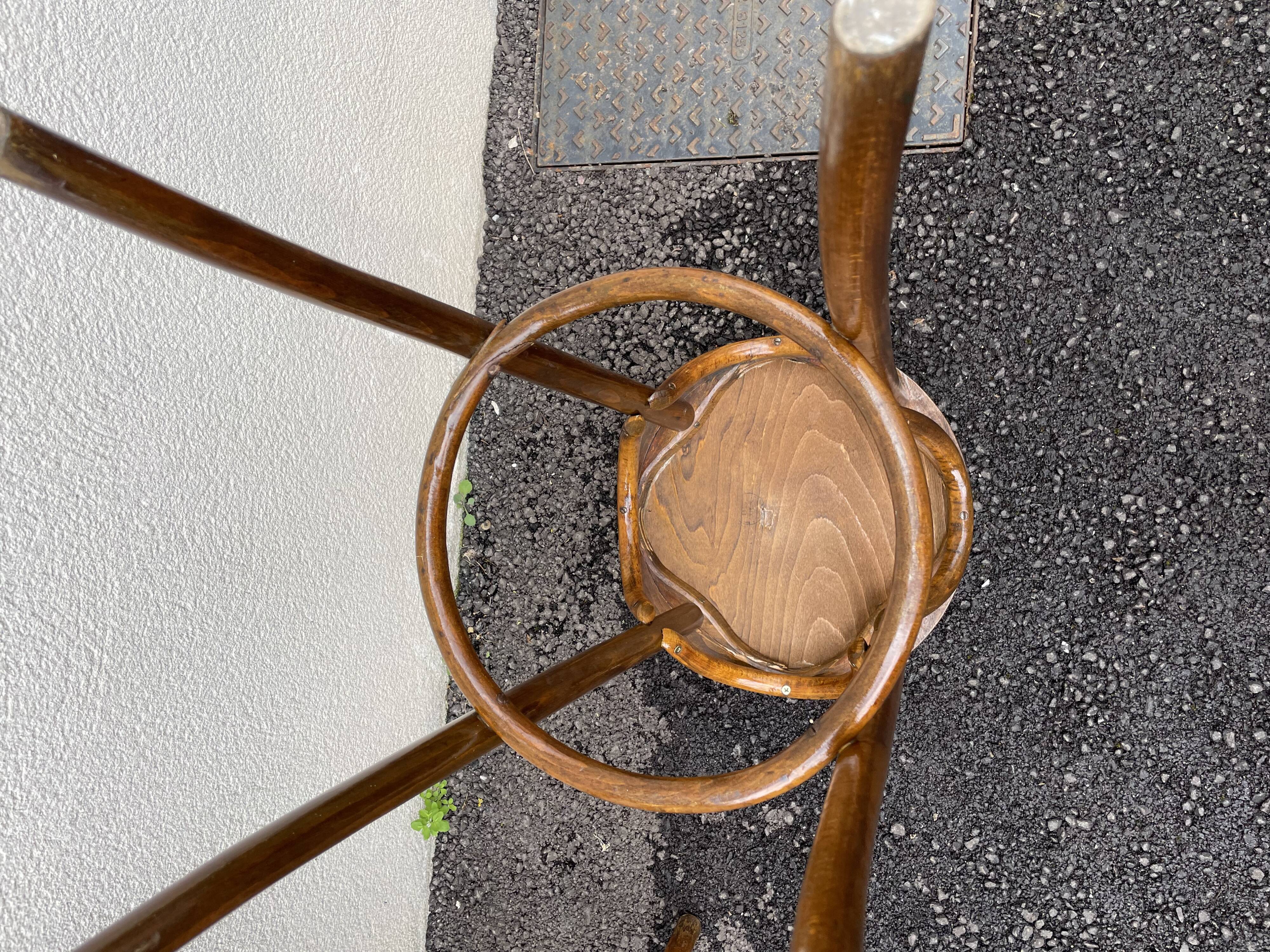 Curved wooden bar stools