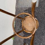 Curved wooden bar stools