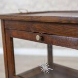 Early 20th Century Oak Tea Cabinet with Tray, 1950s