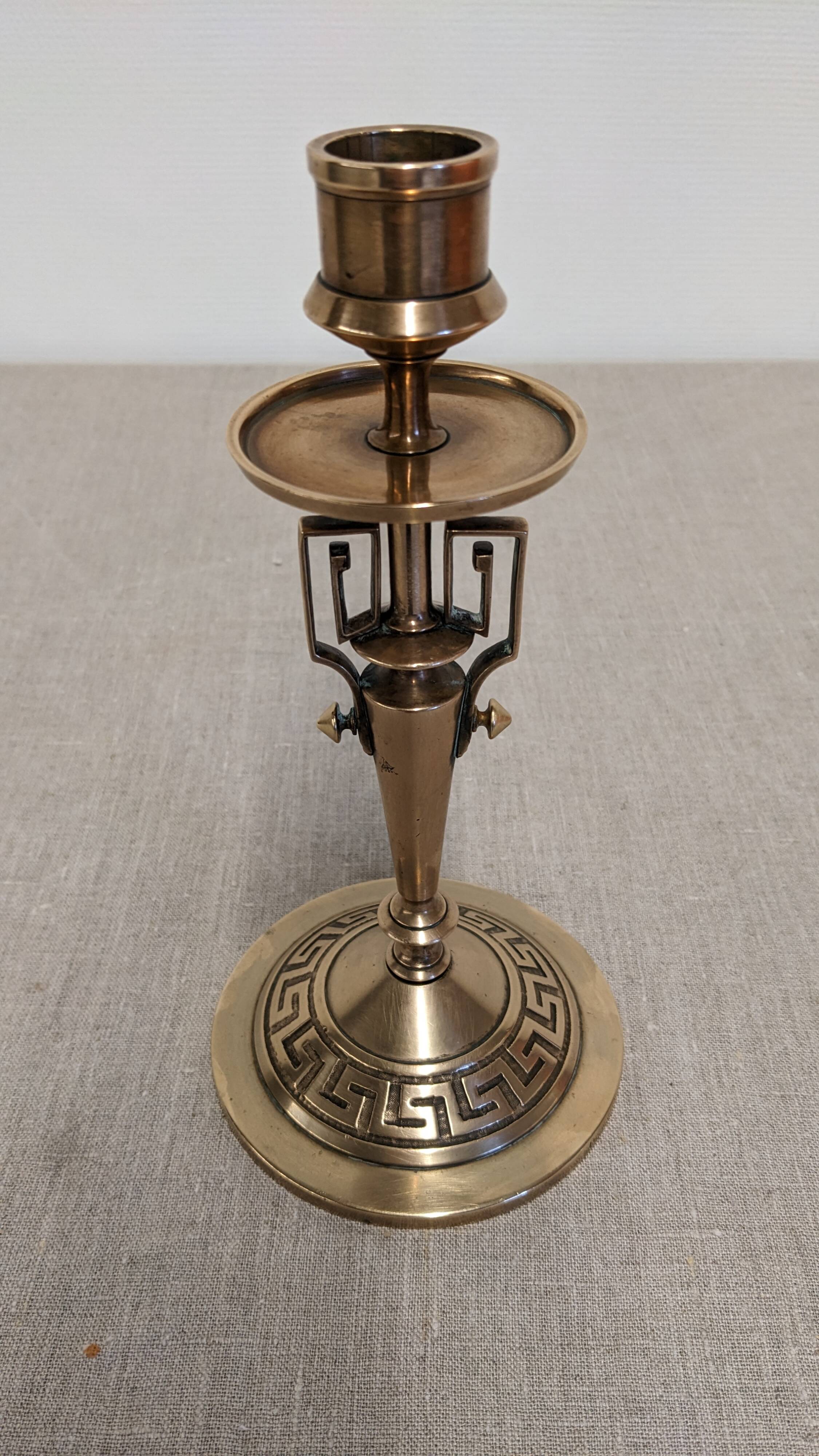 Art Deco bronze candlestick, France circa 1920