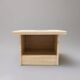 Table d'appoint / table de chevet vintage en travertin italien