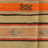 5x9 Pale Orange Kilim Rug, Natural Dyes, Hanknotted Wool Rug, 163x282Cm