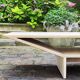 Travertine coffee table - 70s - brutalist and minimalist - Italy