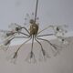 Elliptical brass and glass 10-arm chandelier, 1950s