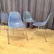 Set of four DSS chairs, fiberglass, designed by Charles and Ray Eames, Herm