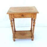 Console or side table in light oak stained massir wood