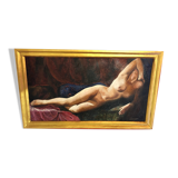 Ancienne peinture représentant un nu féminin signée "Charbonniaud"
