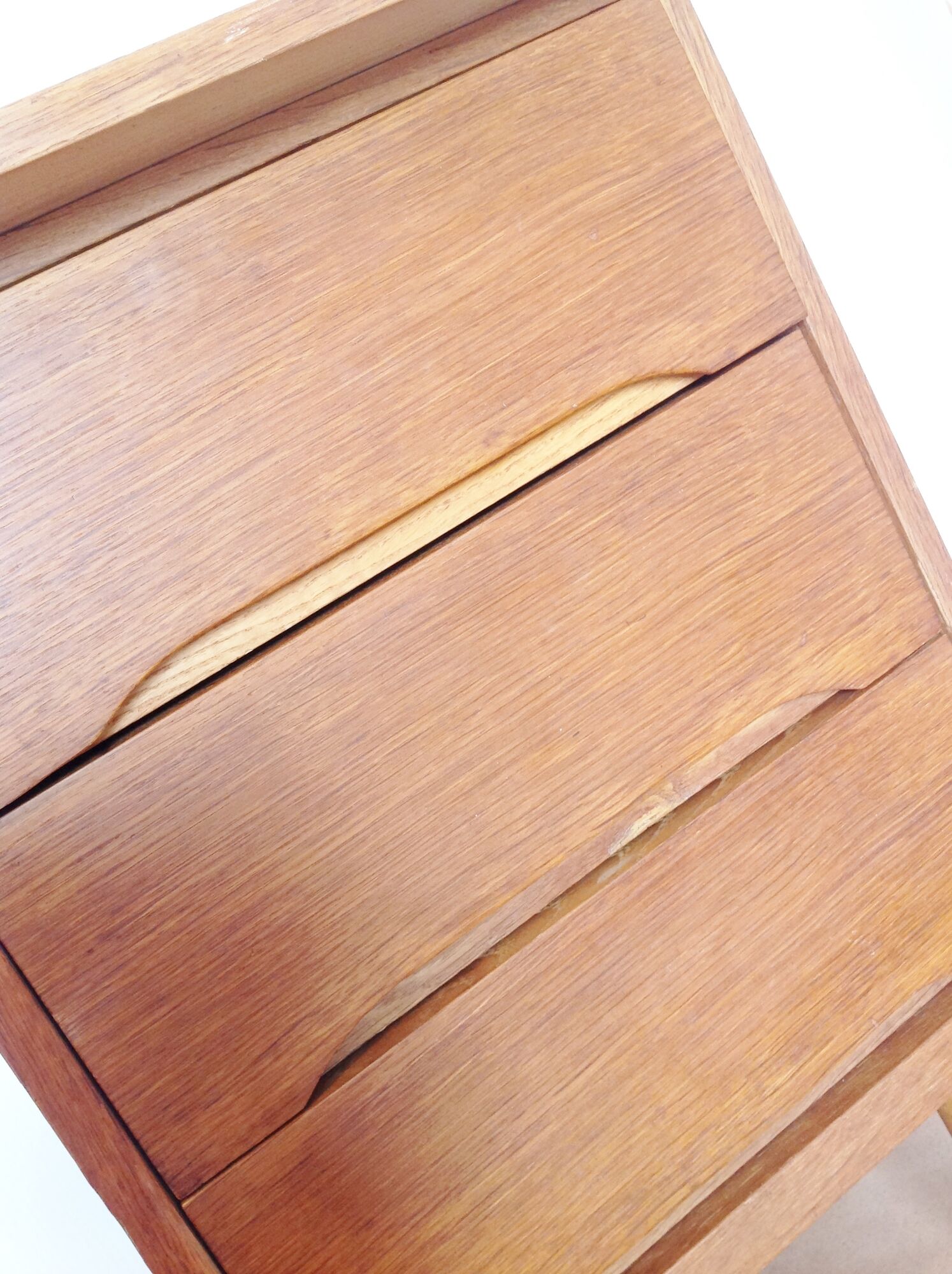 Scandinavian-style verni chene desk / vintage 60s
