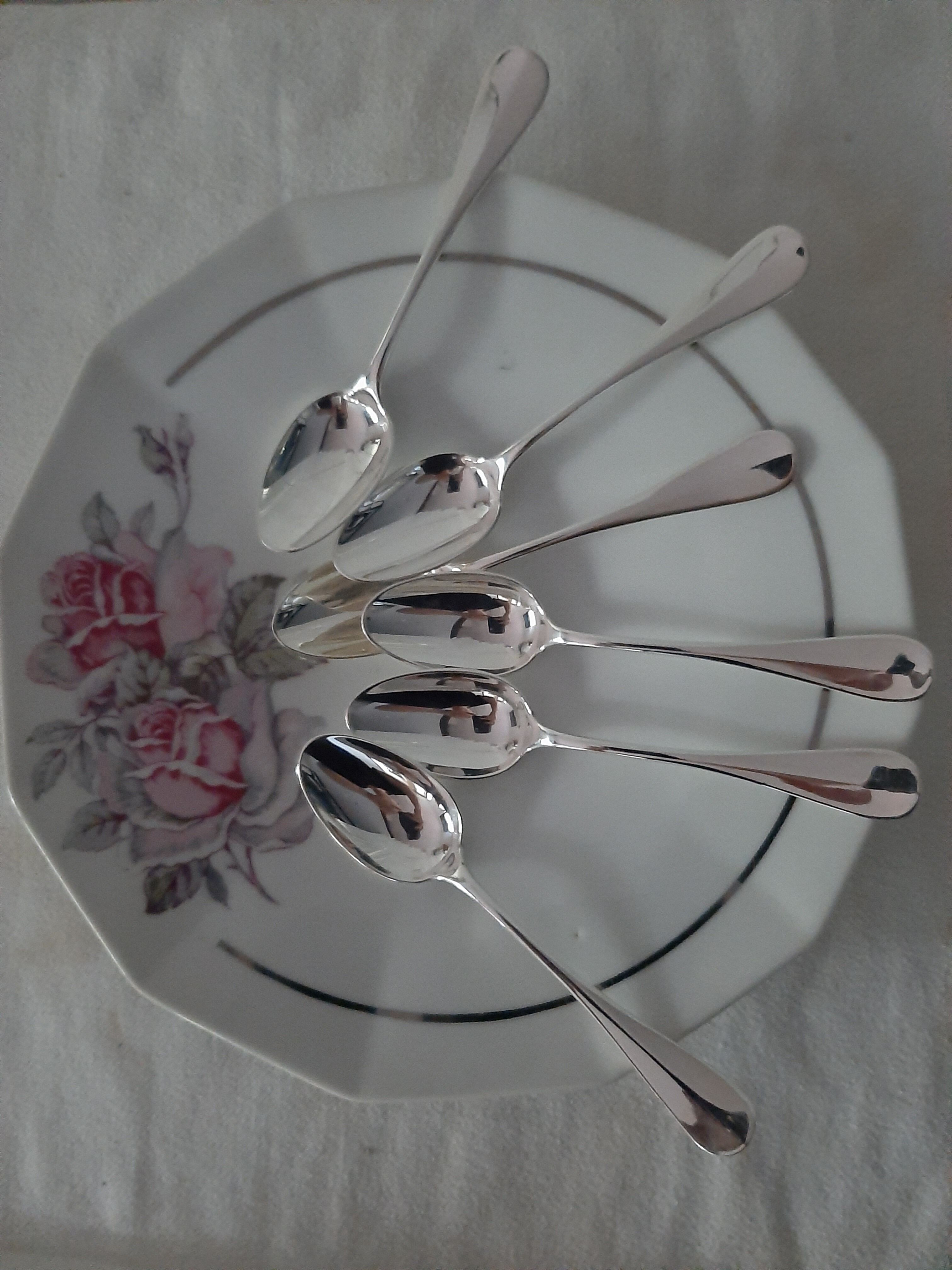6 silver spoons monogram C B