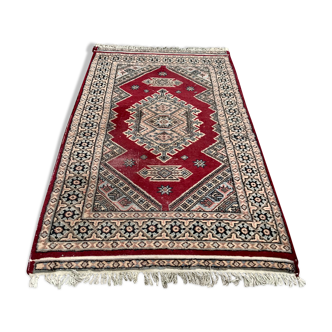 Ancient Pakistani carpet, wool, hand knotted, certified