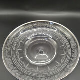 Assiette en verre et argent massif