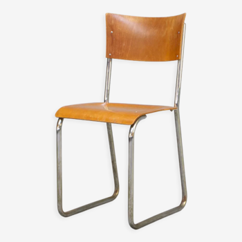 50s rare chrome framed dining chair