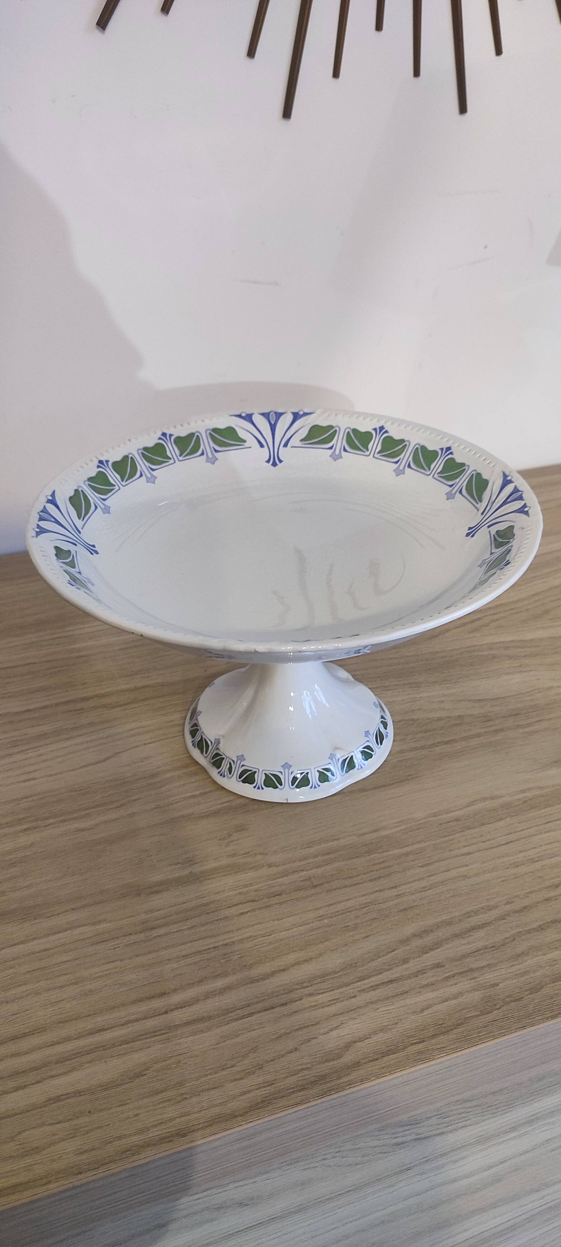 Service of 58 pieces of tableware Sarreguemines Claudia Art Nouveau Art Deco