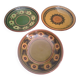 Set of 3 vintage Polish plates from Cepelia, antique tableware.