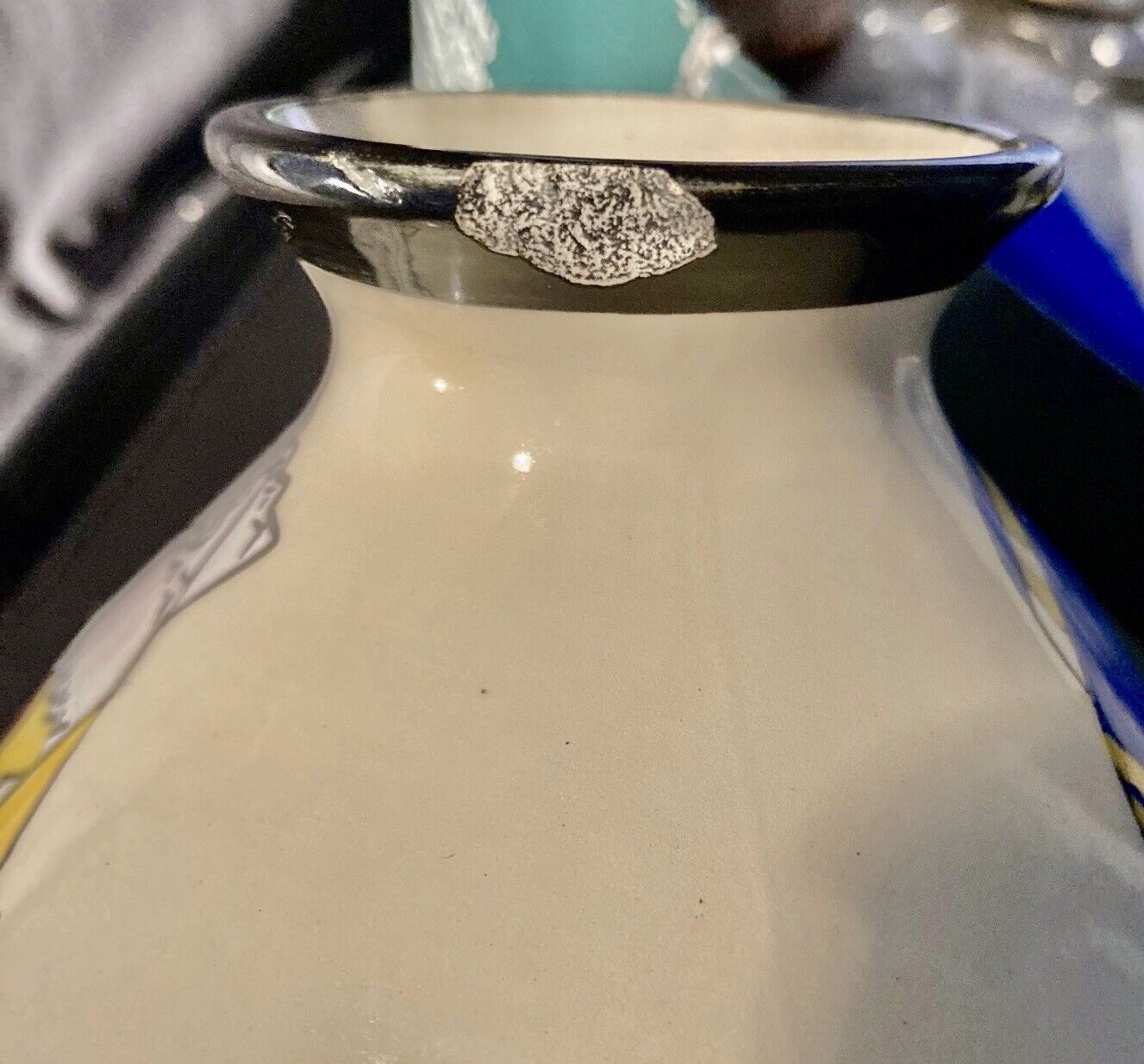 Vase ball art deco ceramic HB QUIMPER Prior to 1942 - decoration 524 - N°2