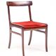 Set of four Ole Wanscher 'Rungstedlund' chairs in mid-century Modernity style.