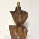 Olive wood lamp 1950