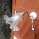 Wall light  porcelain and brass gooseneck