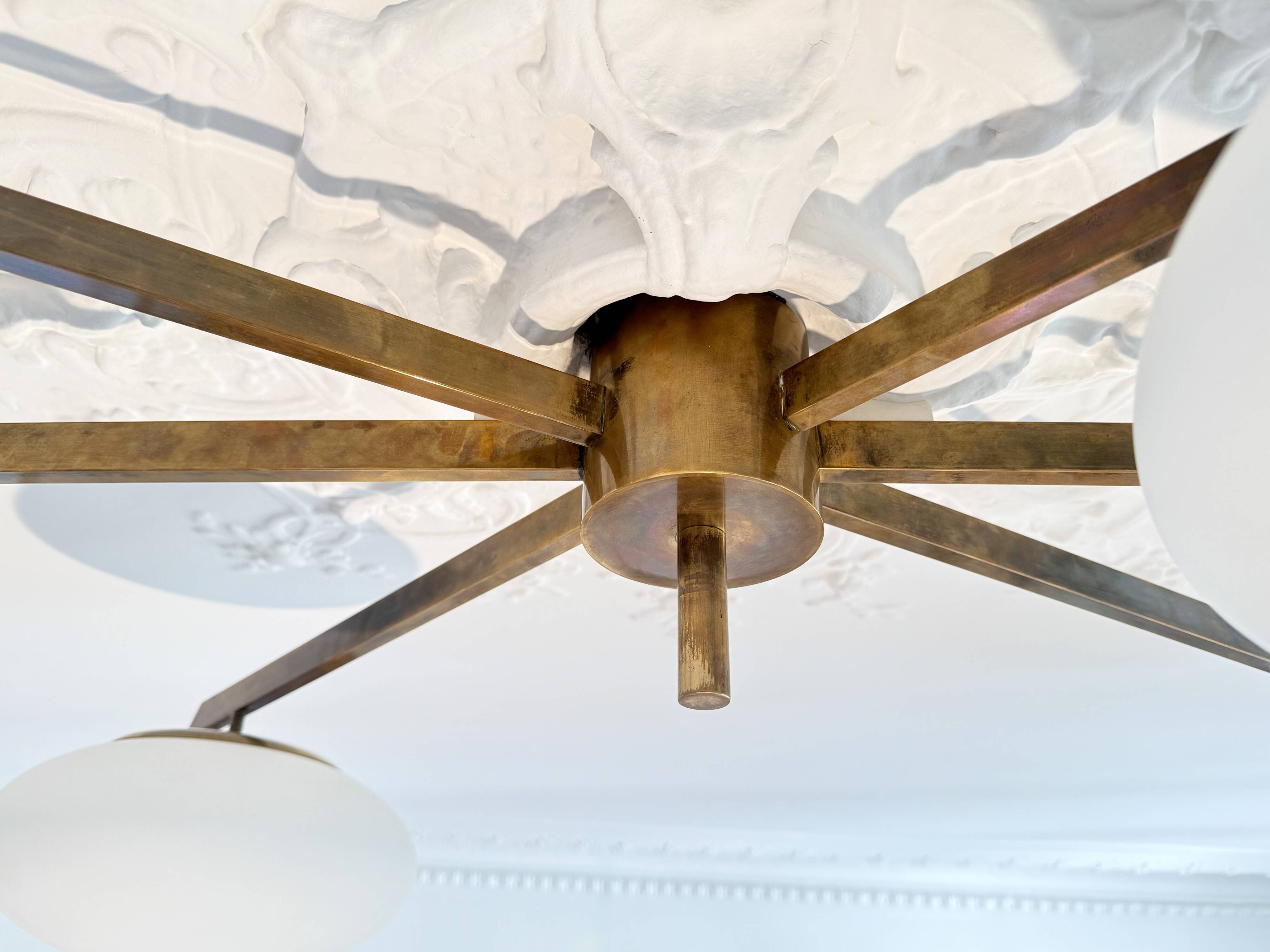 Angelo Lelii lustre plafonnier modèle 6 lune édition arredoluce