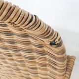 Set of four rattan S-chairs