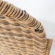 Set of four rattan S-chairs